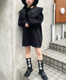 FRILL COLLAR SWEAT トップス