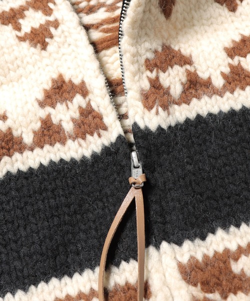 ADAWAS（アダワズ）の「ADAWAS/アダワス COWICHAN ZIP ジップカーディガン（カーディガン/ボレロ・レディース・ブラック/グレー・ONE SIZE）」の5枚目の写真