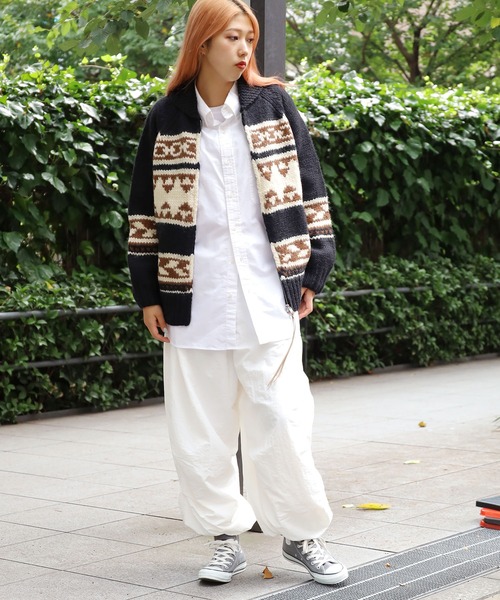 ADAWAS（アダワズ）の「ADAWAS/アダワス COWICHAN ZIP ジップカーディガン（カーディガン/ボレロ・レディース・ブラック/グレー・ONE SIZE）」の17枚目の写真