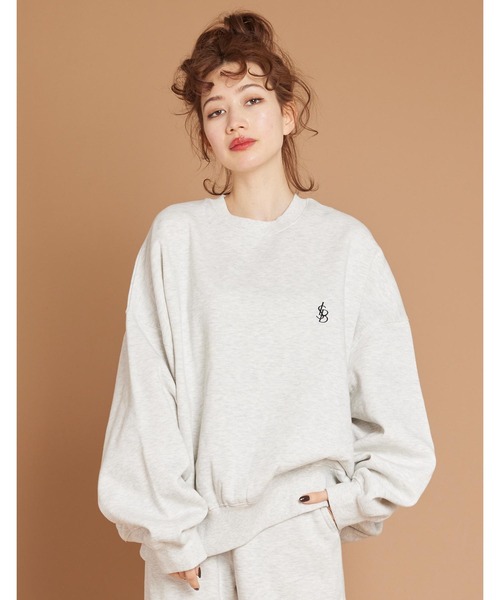Little sunny bite（リトルサニーバイト）の「LSB logo sweat top（スウェット・レディース・ベージュ/ブラック/ピンク/グリーン/アイボリー・SMALL/MEDIUM）」の2枚目の写真