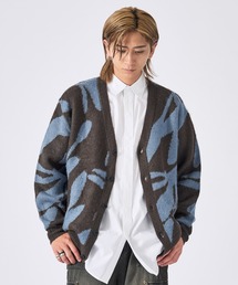 RE730 モヘアタッチ暖かなカーディガン