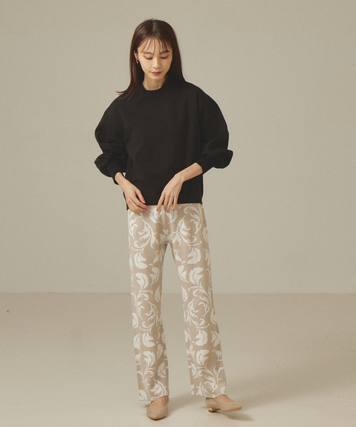 abahouse mavie（アバハウスマヴィ）の「リーフジャガードニットパンツ（その他パンツ・レディース・ブラウン/グレイッシュベージュ/ブラック・フリー）」の10枚目の写真