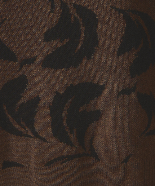 abahouse mavie（アバハウスマヴィ）の「リーフジャガードニットパンツ（その他パンツ・レディース・ブラウン/グレイッシュベージュ/ブラック・フリー）」の9枚目の写真