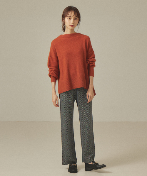 abahouse mavie（アバハウスマヴィ）の「リーフジャガードニットパンツ（その他パンツ・レディース・ブラウン/グレイッシュベージュ/ブラック・フリー）」の5枚目の写真