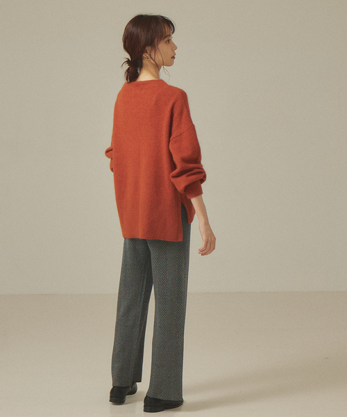 abahouse mavie（アバハウスマヴィ）の「リーフジャガードニットパンツ（その他パンツ・レディース・ブラウン/グレイッシュベージュ/ブラック・フリー）」の7枚目の写真