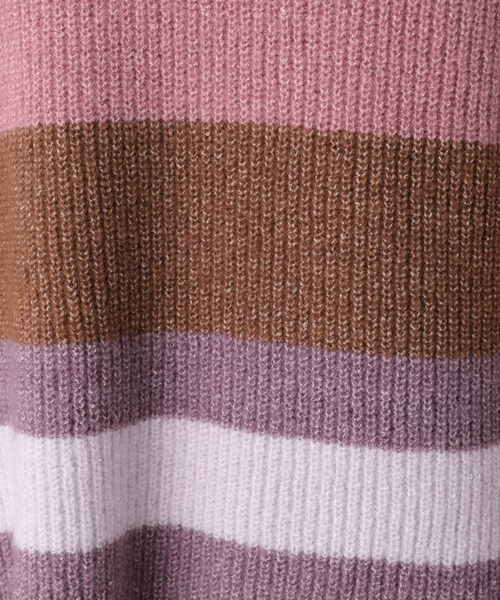 LEPSIM（レプシィム）の「7ゲージマルチボーダータートル　168272（ニット/セーター・レディース・ブルー/ピンク・FREE）」の12枚目の写真