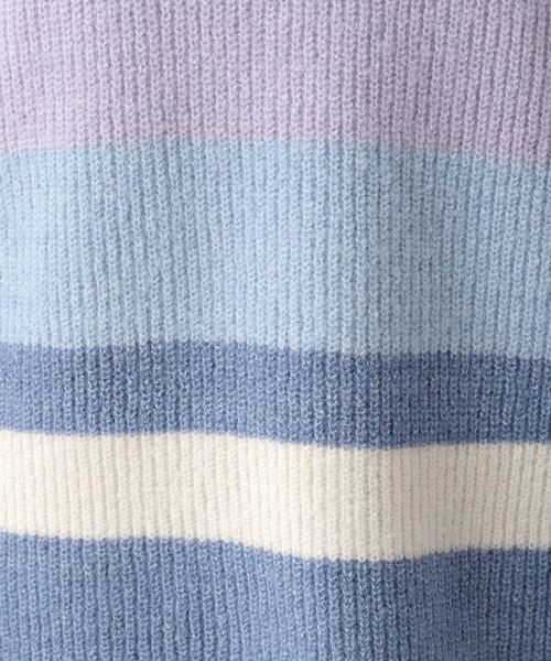 LEPSIM（レプシィム）の「7ゲージマルチボーダータートル　168272（ニット/セーター・レディース・ブルー/ピンク・FREE）」の13枚目の写真
