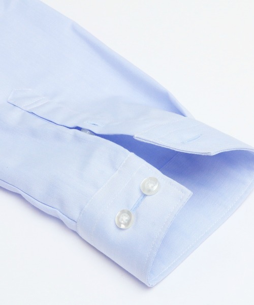 TOKYO SHIRTS（トウキョウシャツ）の「形態安定ノーアイロン ワイド衿 長袖ビジネスワイシャツ（ビジネスシャツ・レディース・サックスブルー・LL/S/M/L/XL）」の2枚目の写真