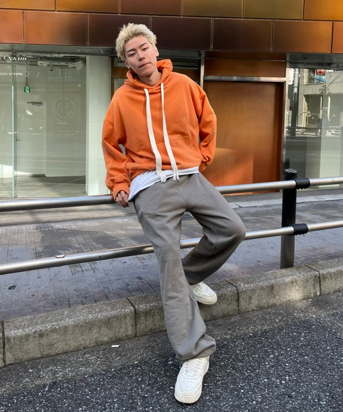 CIAOPANIC（チャオパニック）の「オーバーサイズストラップフーディー（パーカー・メンズ・パープル/オレンジ/グリーン/グレー/ブルー・MEDIUM/LARGE）」の22枚目の写真