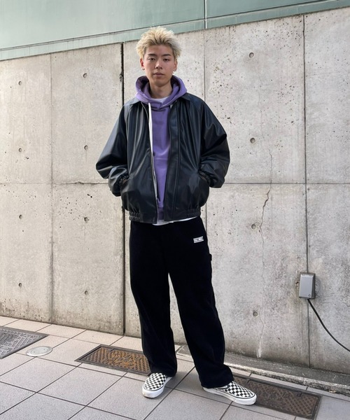 CIAOPANIC（チャオパニック）の「オーバーサイズストラップフーディー（パーカー・メンズ・パープル/オレンジ/グリーン/グレー/ブルー・MEDIUM/LARGE）」の18枚目の写真