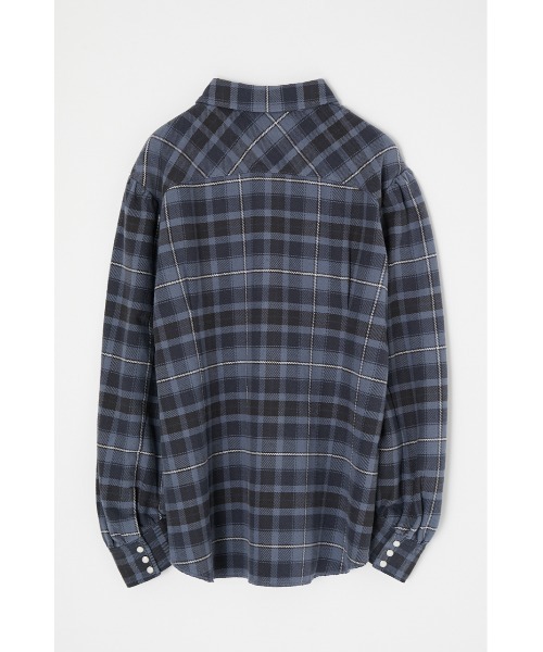 MOUSSY（マウジー）の「PLAID PUFF SLEEVE OVER シャツ（シャツ/ブラウス・レディース・ベージュ/グレー・FREE）」の11枚目の写真
