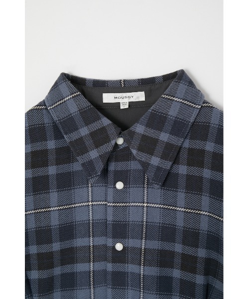 MOUSSY（マウジー）の「PLAID PUFF SLEEVE OVER シャツ（シャツ/ブラウス・レディース・ベージュ/グレー・FREE）」の13枚目の写真