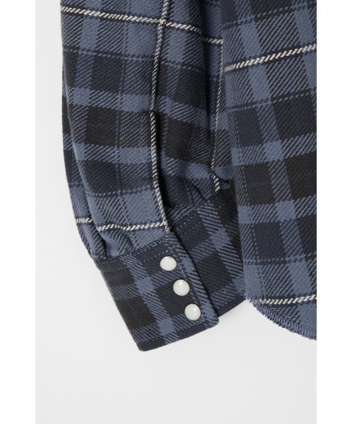 MOUSSY（マウジー）の「PLAID PUFF SLEEVE OVER シャツ（シャツ/ブラウス・レディース・ベージュ/グレー・FREE）」の10枚目の写真