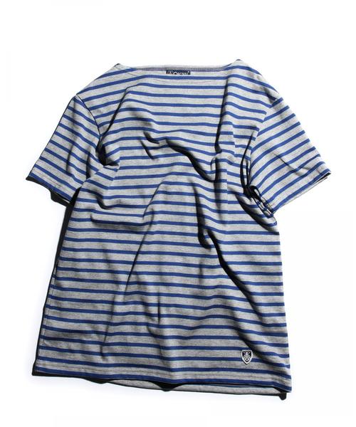 ORCIVAL（オーシバル）の「＜ORCIVAL（オーシバル）＞ 40/2 BORDER SSL/カットソー（Tシャツ/カットソー・メンズ・ブラック/ロイヤルブルー/ネイビー/その他1/ホワイト/ライトグレー/レッド・4/3/5）」の7枚目の写真