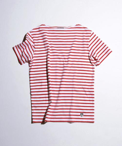 ORCIVAL（オーシバル）の「＜ORCIVAL（オーシバル）＞ 40/2 BORDER SSL/カットソー（Tシャツ/カットソー・メンズ・ブラック/ロイヤルブルー/ネイビー/その他1/ホワイト/ライトグレー/レッド・4/3/5）」の6枚目の写真