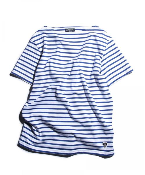 ORCIVAL（オーシバル）の「＜ORCIVAL（オーシバル）＞ 40/2 BORDER SSL/カットソー（Tシャツ/カットソー・メンズ・ブラック/ロイヤルブルー/ネイビー/その他1/ホワイト/ライトグレー/レッド・4/3/5）」の5枚目の写真