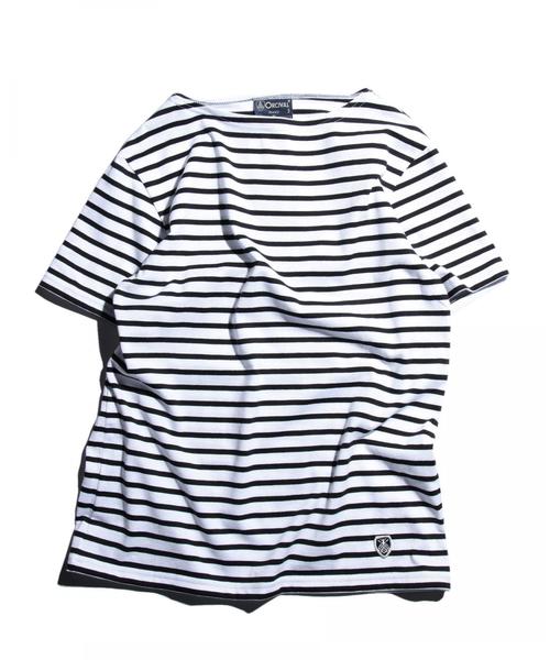 ORCIVAL（オーシバル）の「＜ORCIVAL（オーシバル）＞ 40/2 BORDER SSL/カットソー（Tシャツ/カットソー・メンズ・ブラック/ロイヤルブルー/ネイビー/その他1/ホワイト/ライトグレー/レッド・4/3/5）」の3枚目の写真