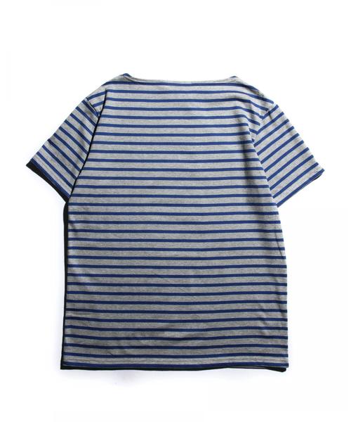 ORCIVAL（オーシバル）の「＜ORCIVAL（オーシバル）＞ 40/2 BORDER SSL/カットソー（Tシャツ/カットソー・メンズ・ブラック/ロイヤルブルー/ネイビー/その他1/ホワイト/ライトグレー/レッド・4/3/5）」の8枚目の写真