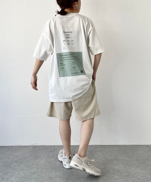 natto（ナット）の「Departure with coffee tee  / coffee label（Tシャツ/カットソー・メンズ・アイボリー/ホワイト・MEDIUM/LARGE/X-LARGE）」の9枚目の写真