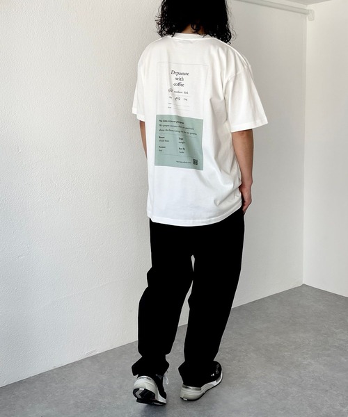 natto（ナット）の「Departure with coffee tee  / coffee label（Tシャツ/カットソー・メンズ・アイボリー/ホワイト・MEDIUM/LARGE/X-LARGE）」の16枚目の写真