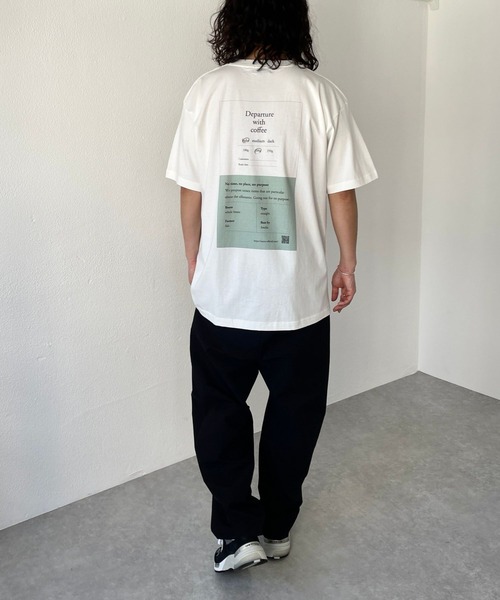 natto（ナット）の「Departure with coffee tee  / coffee label（Tシャツ/カットソー・メンズ・アイボリー/ホワイト・MEDIUM/LARGE/X-LARGE）」の22枚目の写真