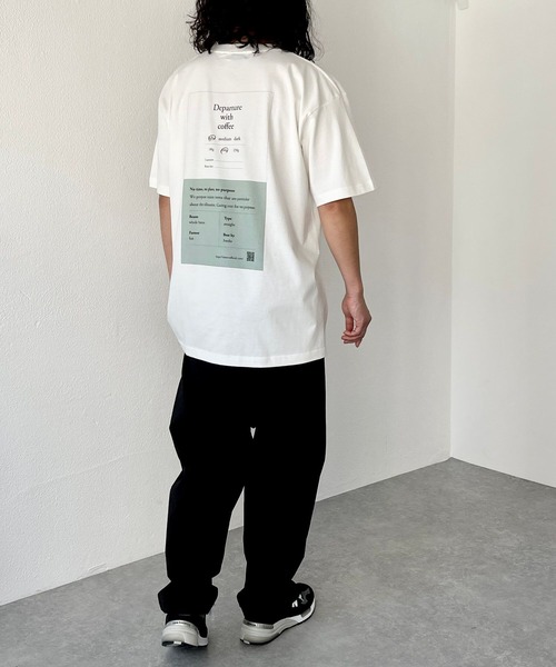 natto（ナット）の「Departure with coffee tee  / coffee label（Tシャツ/カットソー・メンズ・アイボリー/ホワイト・MEDIUM/LARGE/X-LARGE）」の11枚目の写真