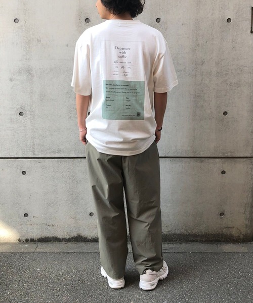 natto（ナット）の「Departure with coffee tee  / coffee label（Tシャツ/カットソー・メンズ・アイボリー/ホワイト・MEDIUM/LARGE/X-LARGE）」の7枚目の写真