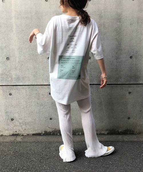 natto（ナット）の「Departure with coffee tee  / coffee label（Tシャツ/カットソー・メンズ・アイボリー/ホワイト・MEDIUM/LARGE/X-LARGE）」の18枚目の写真