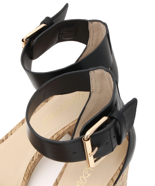 CROON A SONG（クルーンアソング）の「コルクヒールサンダル（サンダル・レディース・ブラック/ネイビー・M/S/L）」の6枚目の写真