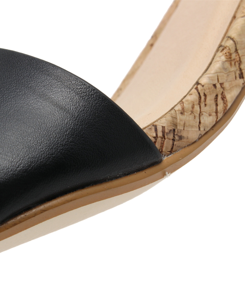 CROON A SONG（クルーンアソング）の「コルクヒールサンダル（サンダル・レディース・ブラック/ネイビー・M/S/L）」の4枚目の写真