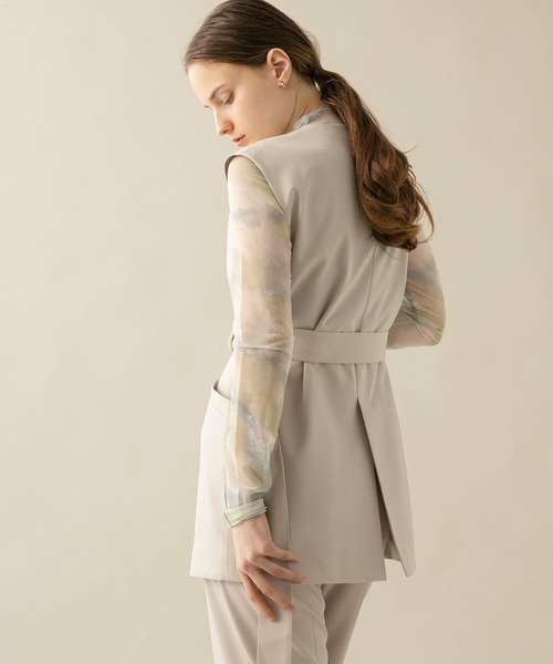 SENSE OF PLACE by URBAN RESEARCH（センスオブプレイスバイアーバンリサーチ）の「メローチュールハイネックトップ（Tシャツ/カットソー・レディース・グリーン系その他/ベージュ系その他/ブラック/アイボリー・ONE）」の12枚目の写真