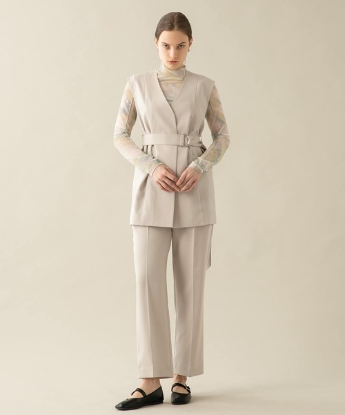 SENSE OF PLACE by URBAN RESEARCH（センスオブプレイスバイアーバンリサーチ）の「メローチュールハイネックトップ（Tシャツ/カットソー・レディース・グリーン系その他/ベージュ系その他/ブラック/アイボリー・ONE）」の13枚目の写真