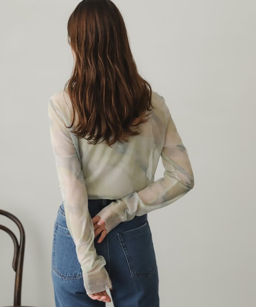 SENSE OF PLACE by URBAN RESEARCH（センスオブプレイスバイアーバンリサーチ）の「メローチュールハイネックトップ（Tシャツ/カットソー・レディース・グリーン系その他/ベージュ系その他/ブラック/アイボリー・ONE）」の17枚目の写真