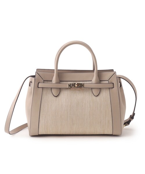 UNTITLED（アンタイトル）の「◆ベルト付き2WAYバッグ（トートバッグ・レディース・ライトベージュ/ブラック・99）」の2枚目の写真