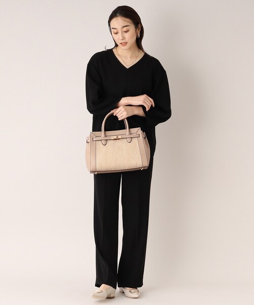 UNTITLED（アンタイトル）の「◆ベルト付き2WAYバッグ（トートバッグ・レディース・ライトベージュ/ブラック・99）」の12枚目の写真