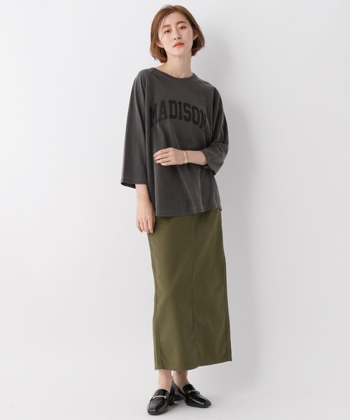 A part by（アパートバイ）の「【Good Rock Speed別注】カレッジラグランTシャツ_7分袖（Tシャツ/カットソー・レディース・オフホワイト/チャコールグレー/ブラック・FREE）」の20枚目の写真