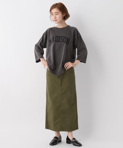 A part by（アパートバイ）の「【Good Rock Speed別注】カレッジラグランTシャツ_7分袖（Tシャツ/カットソー・レディース・オフホワイト/チャコールグレー/ブラック・FREE）」の21枚目の写真