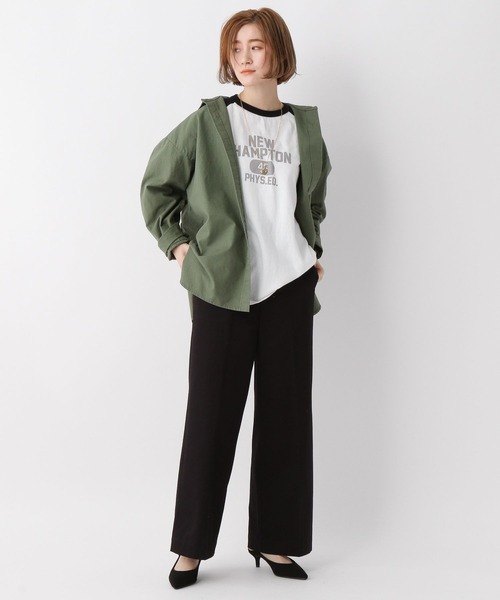 A part by（アパートバイ）の「【Good Rock Speed別注】カレッジラグランTシャツ_7分袖（Tシャツ/カットソー・レディース・オフホワイト/チャコールグレー/ブラック・FREE）」の18枚目の写真