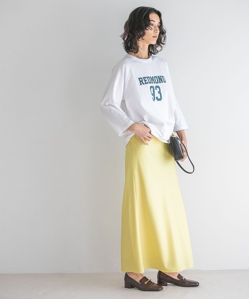 A part by（アパートバイ）の「【Good Rock Speed別注】カレッジラグランTシャツ_7分袖（Tシャツ/カットソー・レディース・オフホワイト/チャコールグレー/ブラック・FREE）」の15枚目の写真