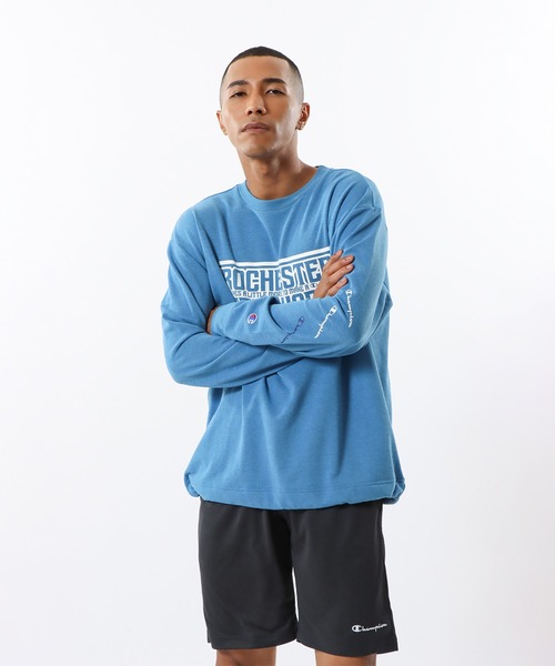 Champion（チャンピオン）の「【Champion/チャンピオン】メンズ スポーツ テックウィーブ テリー クルーネックスウェットシャツ（スウェット・メンズ・ブラック/オリーブ/その他35/グレー・MEDIUM/LARGE/X-LARGE）」の4枚目の写真