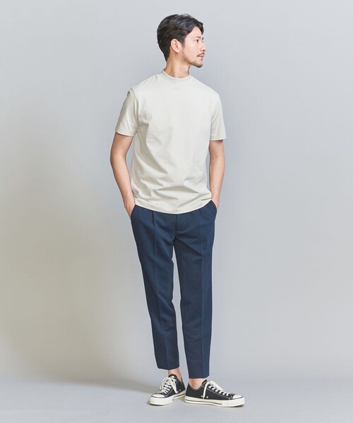 BEAUTY&YOUTH UNITED ARROWS（ビューティーアンドユースユナイテッドアローズ）の「【WEB限定 WARDROBE SMART】クリア  ガスコットン モックネック カットソー【抗菌・防臭】（Tシャツ/カットソー・メンズ・ダークグレー/ホワイト/ブラック/ナチュラル・S/M/L/XL）」の21枚目の写真