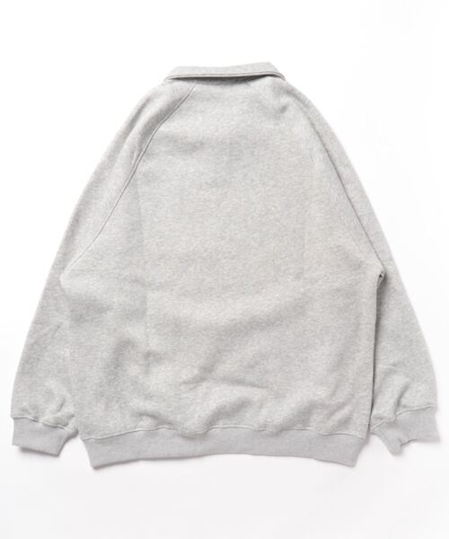 WESTBOY(ウエストボーイ)の「オーバーサイズハーフジップスウェットプルオーバー WOK23STP03【WB ORIGINALS】(ポロシャツ・メンズ・ブラック/グレー・L/M/XL/XXL)」の8枚目の写真