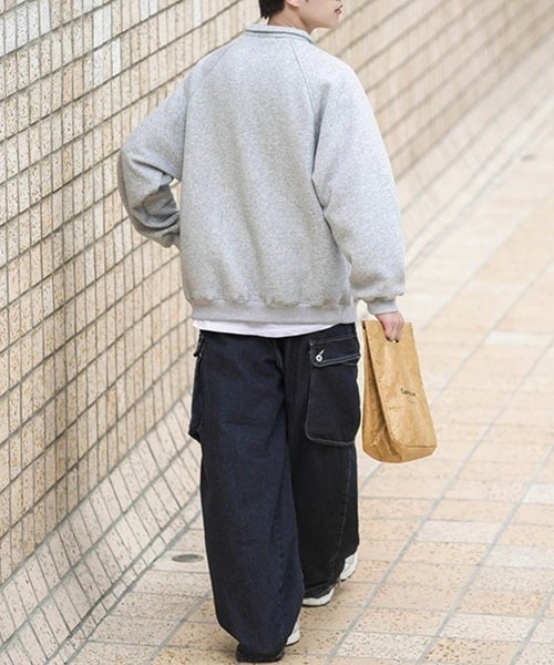 WESTBOY(ウエストボーイ)の「オーバーサイズハーフジップスウェットプルオーバー WOK23STP03【WB ORIGINALS】(ポロシャツ・メンズ・ブラック/グレー・L/M/XL/XXL)」の21枚目の写真