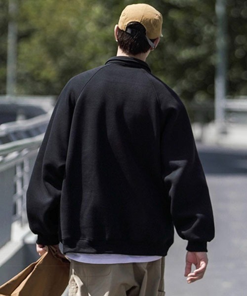 WESTBOY(ウエストボーイ)の「オーバーサイズハーフジップスウェットプルオーバー WOK23STP03【WB ORIGINALS】(ポロシャツ・メンズ・ブラック/グレー・L/M/XL/XXL)」の19枚目の写真