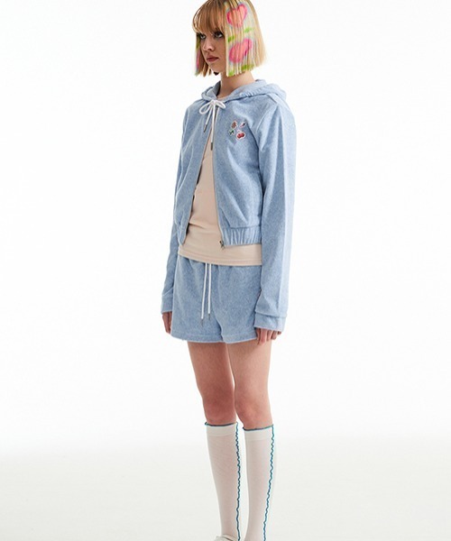 KIRSH（キルシー）の「KIRSH CHERRY SHORT TERRY PANTS/キルシーチェリーショートテリーパンツ（その他パンツ・レディース・ライトピンク/ライトブルー/グレー・ONE SIZE）」の18枚目の写真