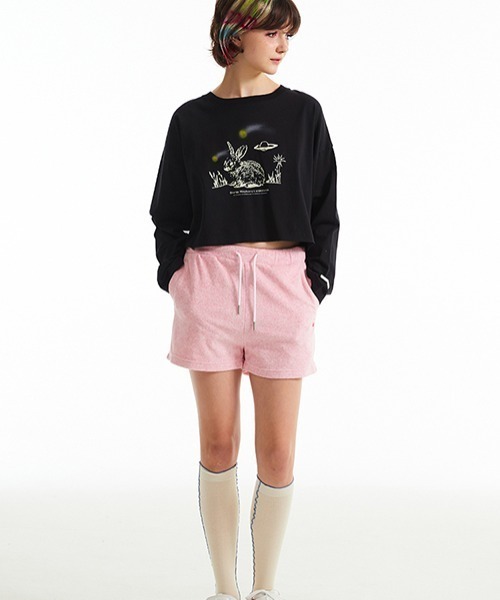 KIRSH（キルシー）の「KIRSH CHERRY SHORT TERRY PANTS/キルシーチェリーショートテリーパンツ（その他パンツ・レディース・ライトピンク/ライトブルー/グレー・ONE SIZE）」の19枚目の写真