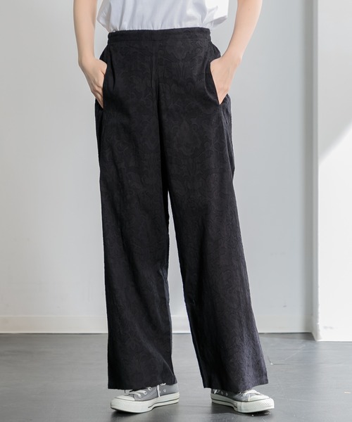 AMERICAN RAG CIE（アメリカンラグシー）の「カットジャガードパンツ（その他パンツ・レディース・ブラック/オレンジ・FREE）」の2枚目の写真