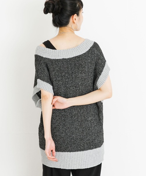 UR Lab.（アーバンリサーチラボ）の「ビッグニットベスト（ベスト・レディース・ブラック/ベージュ/グレー・FREE）」の16枚目の写真