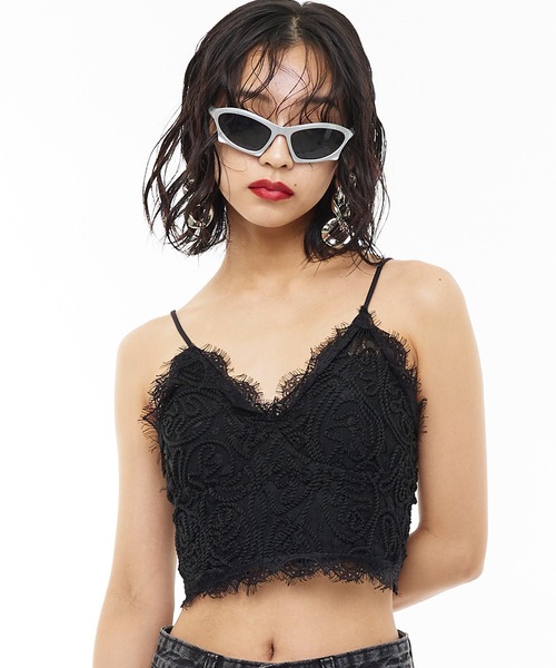 Narcissus（ナルシス）の「【Narcissus】レースキャミソール（キャミソール・レディース・ブラック/ホワイト・FREE）」の2枚目の写真