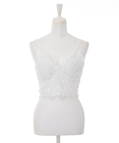 Narcissus（ナルシス）の「【Narcissus】レースキャミソール（キャミソール・レディース・ブラック/ホワイト・FREE）」の9枚目の写真